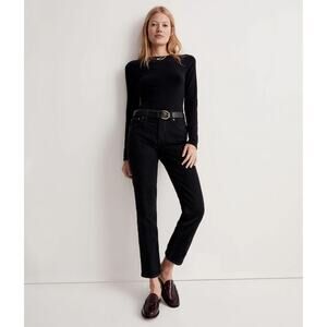 Madewell | The Mid-Rise Perfect Vintage Jeans Black Straight Leg Women’s 33 16